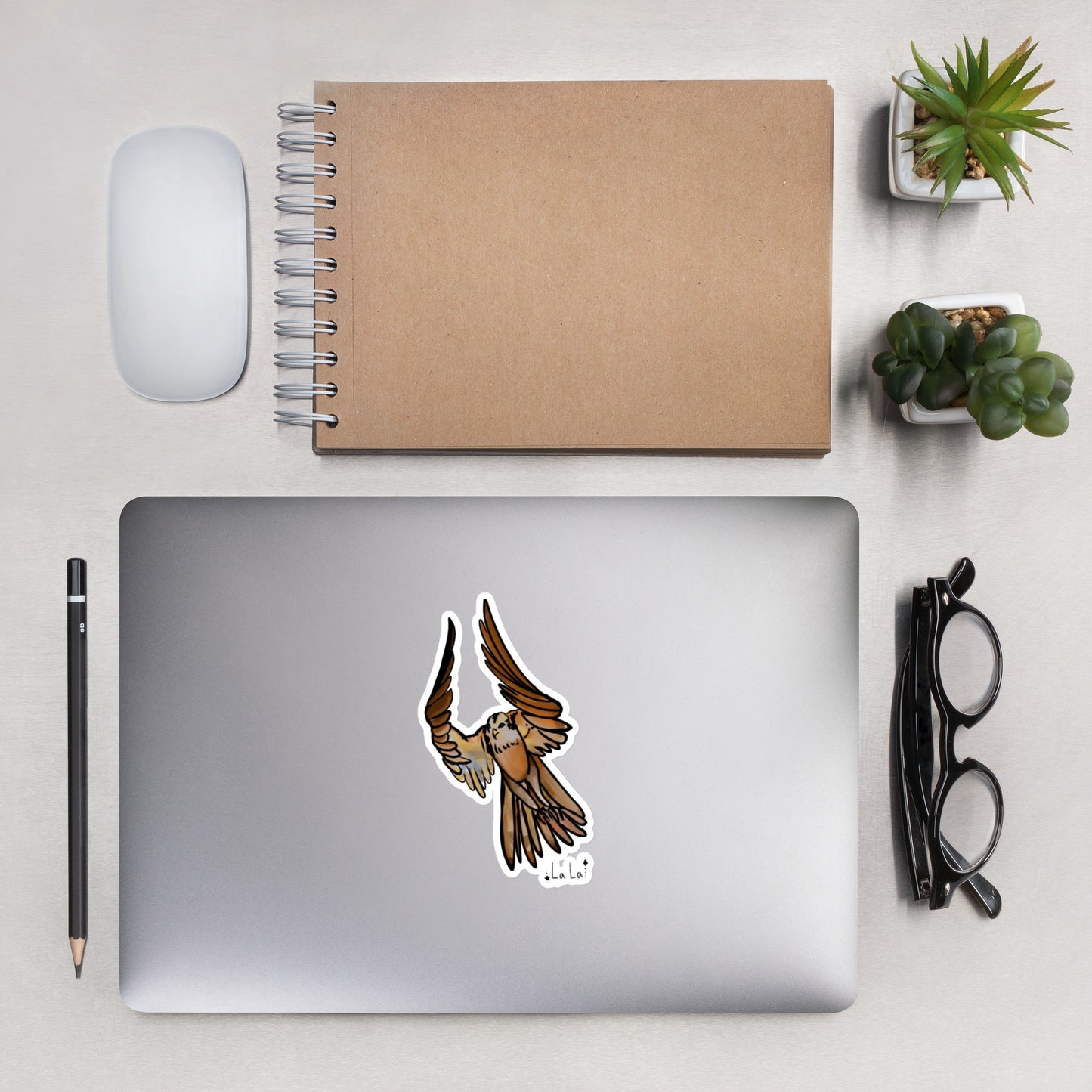 Hawk in flight sticker